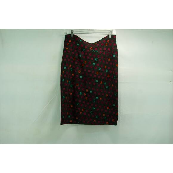 Lularoe women’s straight pencil medium skirt black tulip pattern - Picture 1 of 6